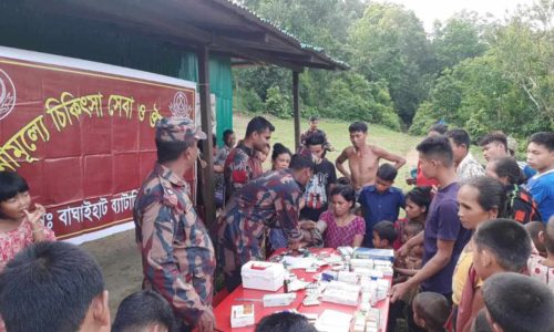 সাজেকের দুর্গম এলাকায় চিকিৎসা সেবা প্রদানে ৫৪ বিজিবি